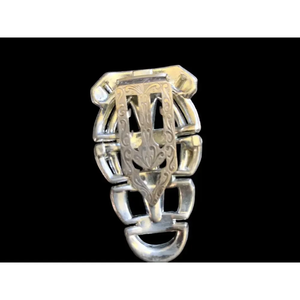 1930s Rhinestone Dress Clip • Vintage Art Deco Clip • Antique Sparkling Brooch